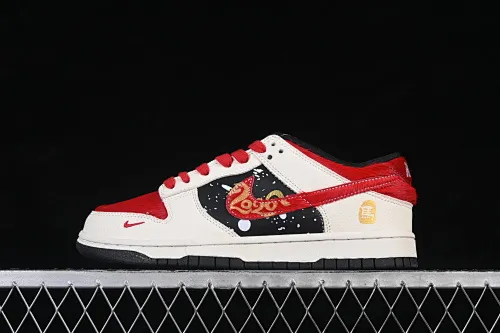 All Categories Nk SB Dunk Series Nk SB Dunk Low High-end Customized Low-top Shoes Nike SB Dunk Low Year of the Horse Co-branded Platinum Red Horse Hair High-end Customized Low-top Casual Skateboard Shoes DS6608-019